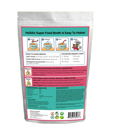 Goats Milk & Bone Broth Protein Max Blend* Stress, Gland, Joint & Immune Support* The Petz Kitchen Broth | Animal Vitamins & Supplements | pethousekh