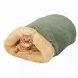 GOOPAWS 4 in 1 Self Warming Burrow Cat Bed, Pet Hideway Sleeping Cuddle Cave | Cat Beds | pethousekh