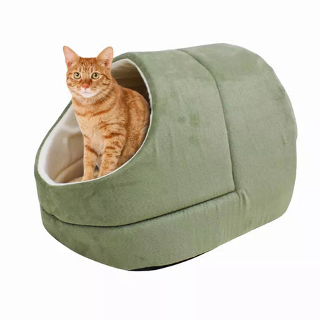 GOOPAWS Cat Cave for Cat and Warming Burrow Cat Bed, Pet Hideway Sleeping Cuddle Cave | Cat Beds | pethousekh