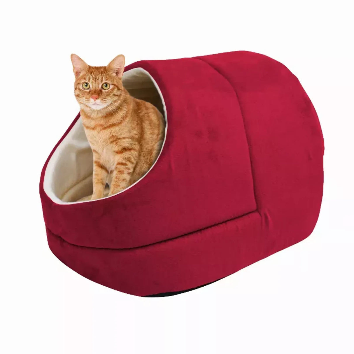 GOOPAWS Cat Cave for Cat and Warming Burrow Cat Bed, Pet Hideway Sleeping Cuddle Cave | Cat Beds | pethousekh