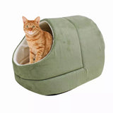 GOOPAWS Cat Cave for Cat and Warming Burrow Cat Bed, Pet Hideway Sleeping Cuddle Cave | Cat Beds | pethousekh