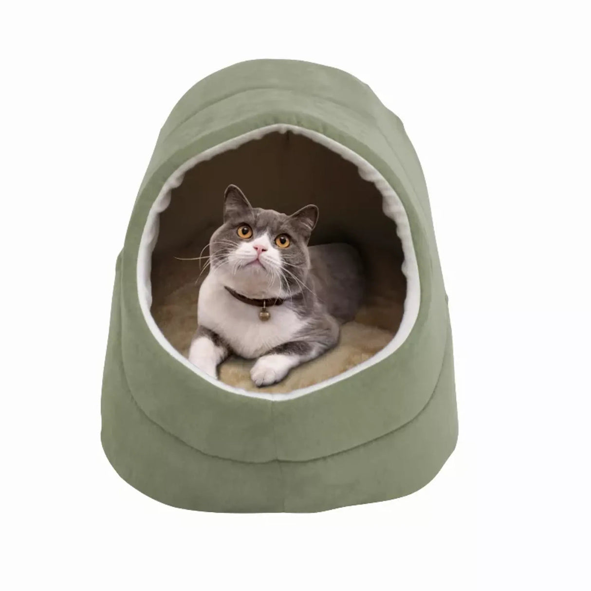 GOOPAWS Cat Cave for Cat and Warming Burrow Cat Bed, Pet Hideway Sleeping Cuddle Cave | Cat Beds | pethousekh