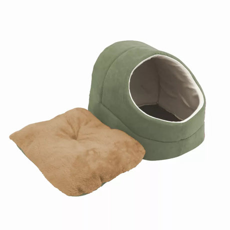 GOOPAWS Cat Cave for Cat and Warming Burrow Cat Bed, Pet Hideway Sleeping Cuddle Cave | Cat Beds | pethousekh