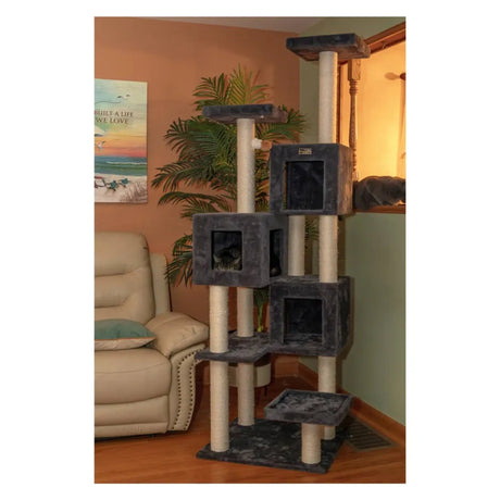 Griant Real Wood Cat Tower for Multiple Cats A8104 | Scratchers | pethousekh