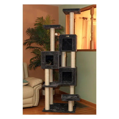 Griant Real Wood Cat Tower for Multiple Cats A8104 | Scratchers | pethousekh