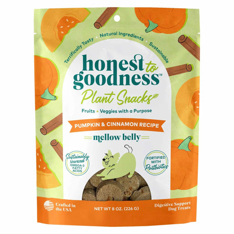 Honest To Goodness Mellow Belly Dog Treats, Pumpkin Cinnamon, 8oz | Biscuits & Crunchy Treats | pethousekh