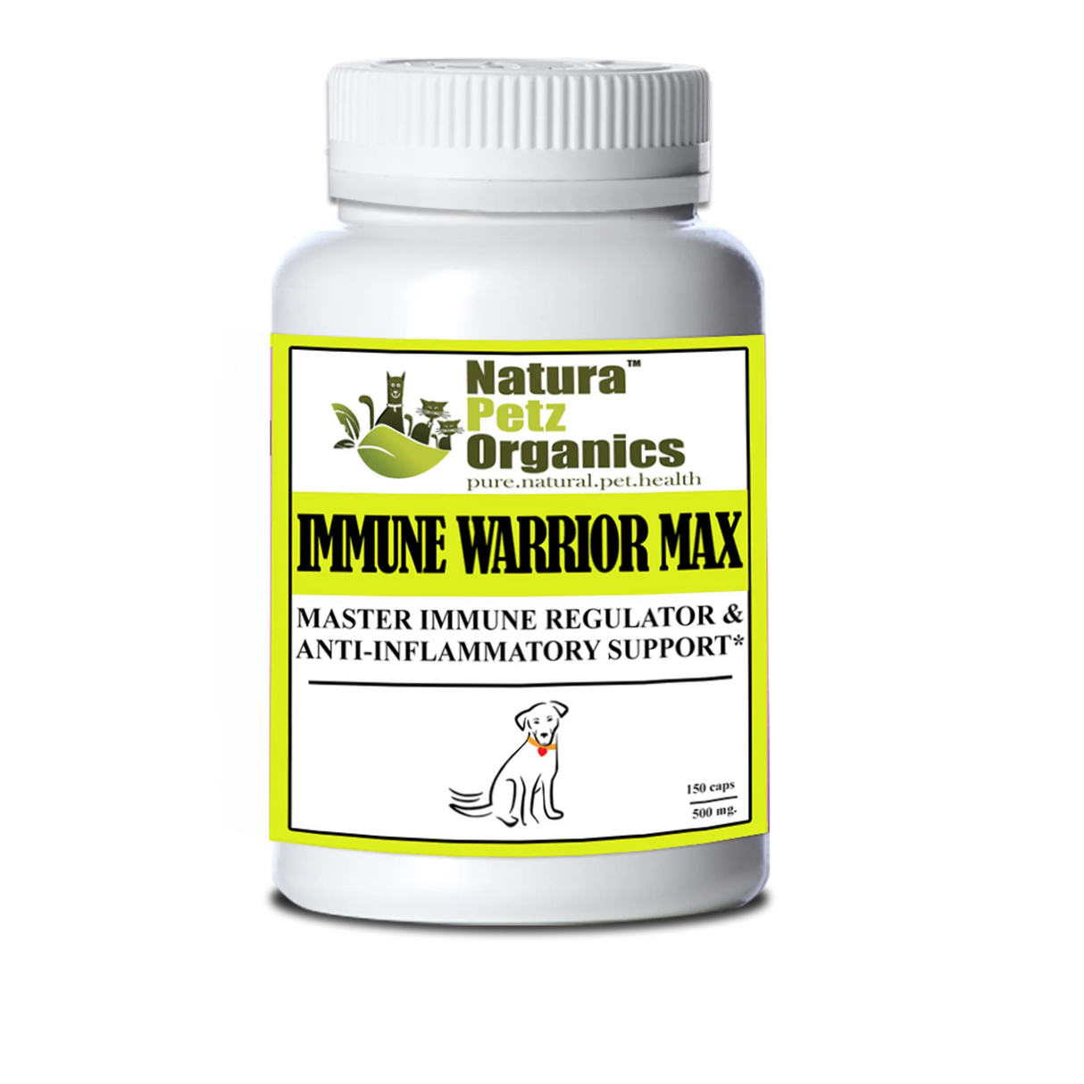 Immune Warrior Max Master Blend Capsules* Immune Regulator & Anti - Inflammatory Support* For Dogs & Cats | Animal Vitamins & Supplements | pethousekh