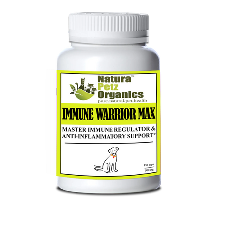 Immune Warrior Max Master Blend Capsules* Immune Regulator & Anti - Inflammatory Support* For Dogs & Cats | Animal Vitamins & Supplements | pethousekh