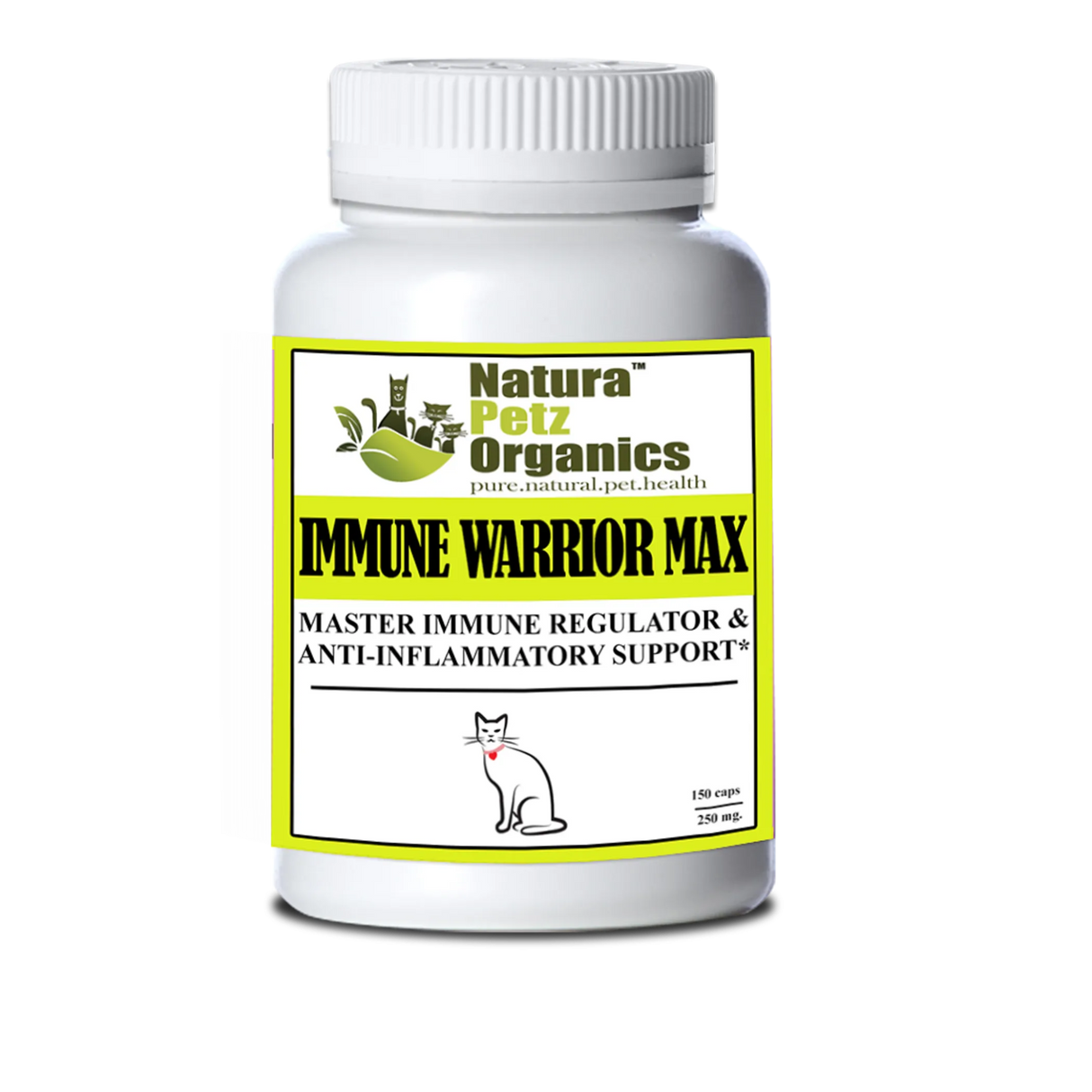 Immune Warrior Max Master Blend Capsules* Immune Regulator & Anti - Inflammatory Support* For Dogs & Cats | Animal Vitamins & Supplements | pethousekh