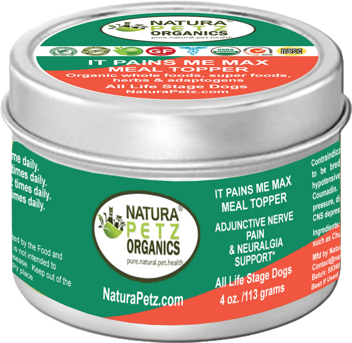 It Pains Me Max Meal Topper* Adjunctive Nerve Pain & Neuralgia Support* Dogs & Cats | Dog Food Toppers | pethousekh