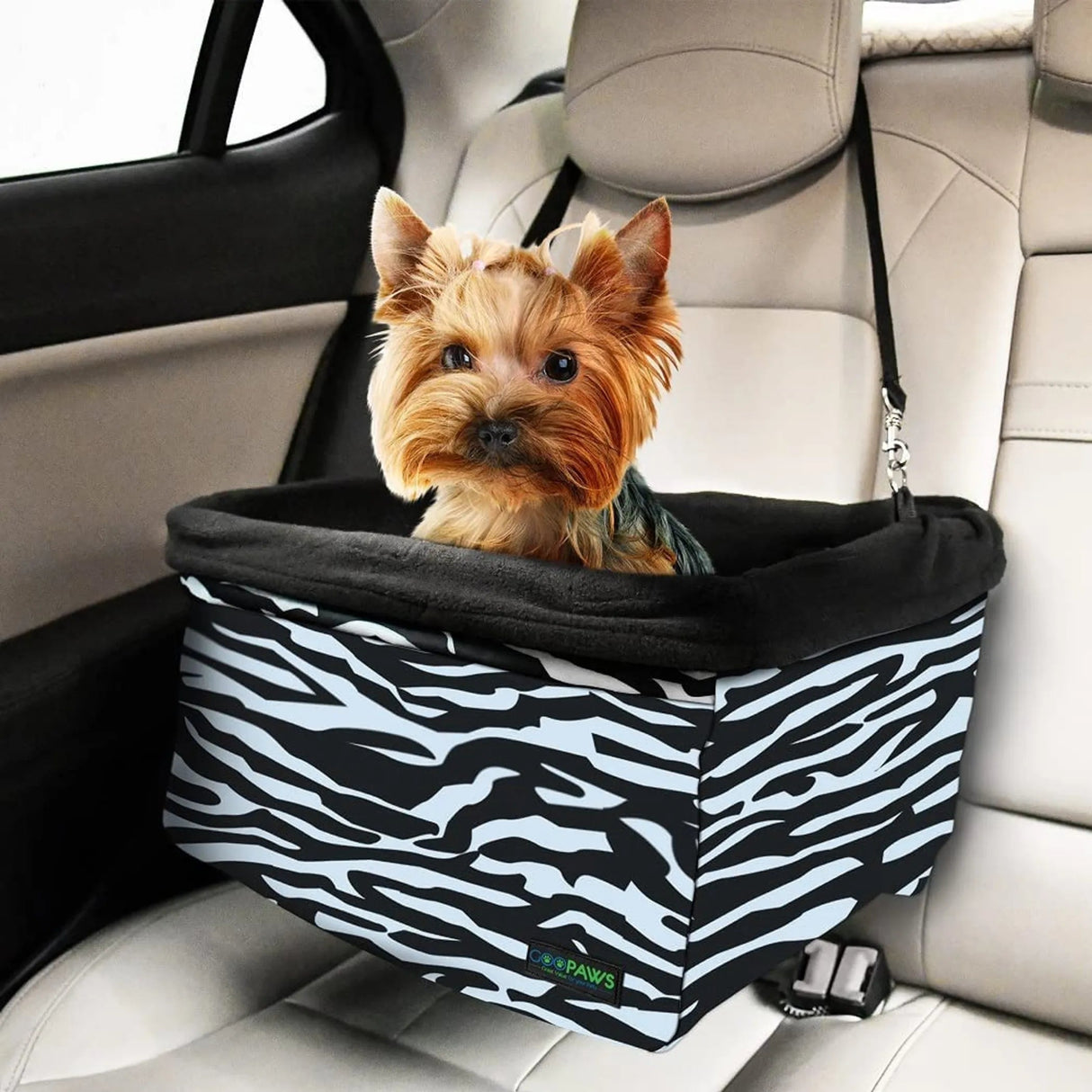 JESPET & GOOPAWS Dog Booster Seats for Cars, Portable Dog Car Seat Travel Carrier with Seat Belt for 24lbs Pets | Pet Carriers | pethousekh