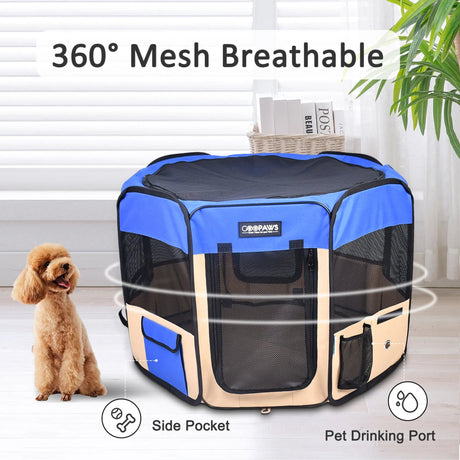 JESPET Portable Dog Playpens 36 - 61 Inch Soft Kennel | Pet Carriers | pethousekh