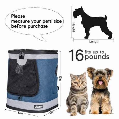 JESPET Soft Pet Backpack Carrier for Small Dogs, Travel Essential | Pet Carriers | pethousekh