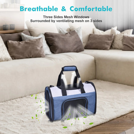 JESPET Soft - Sided Kennel Pet Carrier for Small Dogs, Cats, Puppy, Airline Approved Cat Carriers Dog Carrier Collapsible, Travel Handbag & Car Seat | Pet Carriers | pethousekh