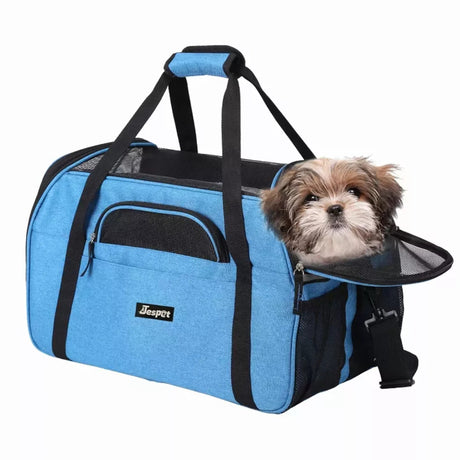 JESPET Soft - Sided Kennel Pet Carrier for Small Dogs, Cats, Puppy, Airline Approved Cat Carriers Dog Carrier Collapsible, Travel Handbag & Car Seat | Pet Carriers | pethousekh