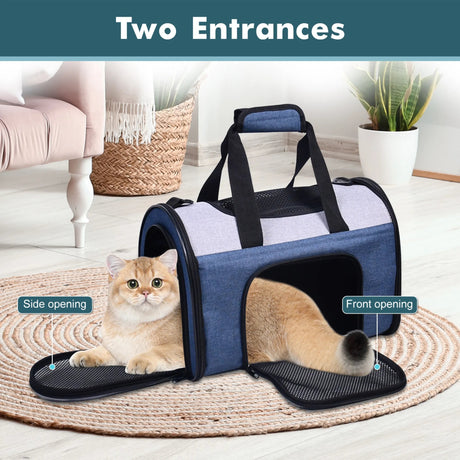 JESPET Soft - Sided Kennel Pet Carrier for Small Dogs, Cats, Puppy, Airline Approved Cat Carriers Dog Carrier Collapsible, Travel Handbag & Car Seat | Pet Carriers | pethousekh