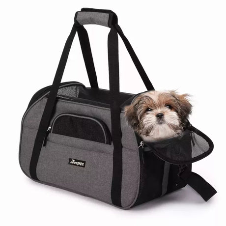 JESPET Soft - Sided Kennel Pet Carrier for Small Dogs, Cats, Puppy, Airline Approved Cat Carriers Dog Carrier Collapsible, Travel Handbag & Car Seat | Pet Carriers | pethousekh