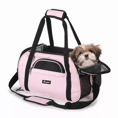 JESPET Soft - Sided Kennel Pet Carrier for Small Dogs, Cats, Puppy, Airline Approved Cat Carriers Dog Carrier Collapsible, Travel Handbag & Car Seat | Pet Carriers | pethousekh