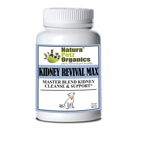 Kidney Revival Max Master Blend Kidney Cleanse & Support Capsules* Adult & Senior Dogs | Animal Vitamins & Supplements | pethousekh