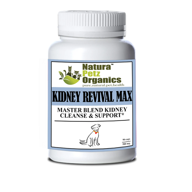 Kidney Revival Max Master Blend Kidney Cleanse & Support Capsules* Adult & Senior Dogs | Animal Vitamins & Supplements | pethousekh