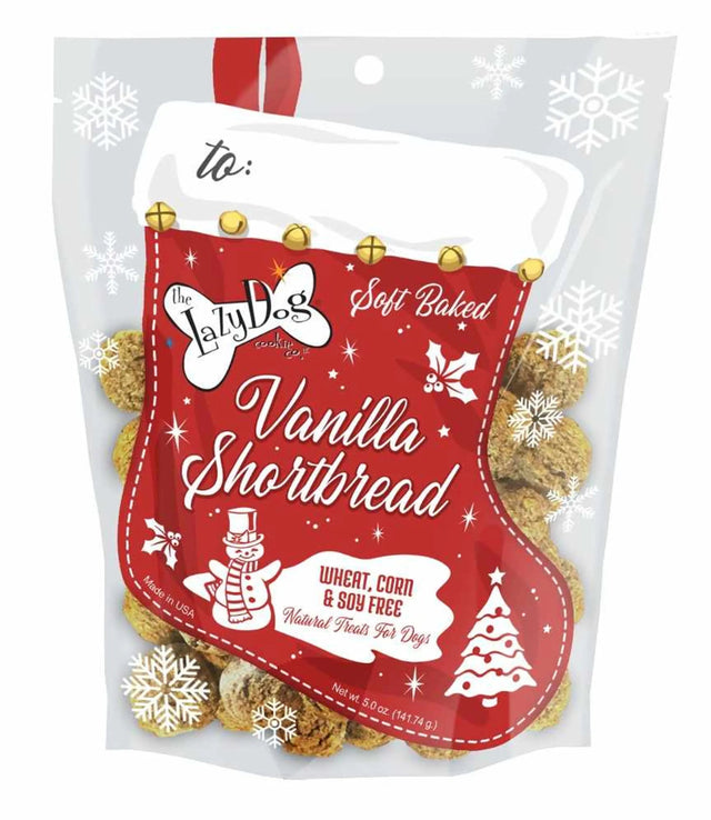 Lazy Dog Vanilla Shortbread Stocking | Soft & Chewy Treats | pethousekh