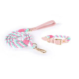 Luxe Royal Leather Rope Leash and Collar Set - Size: | Pack Of: 1 | Dog Collars | pethousekh