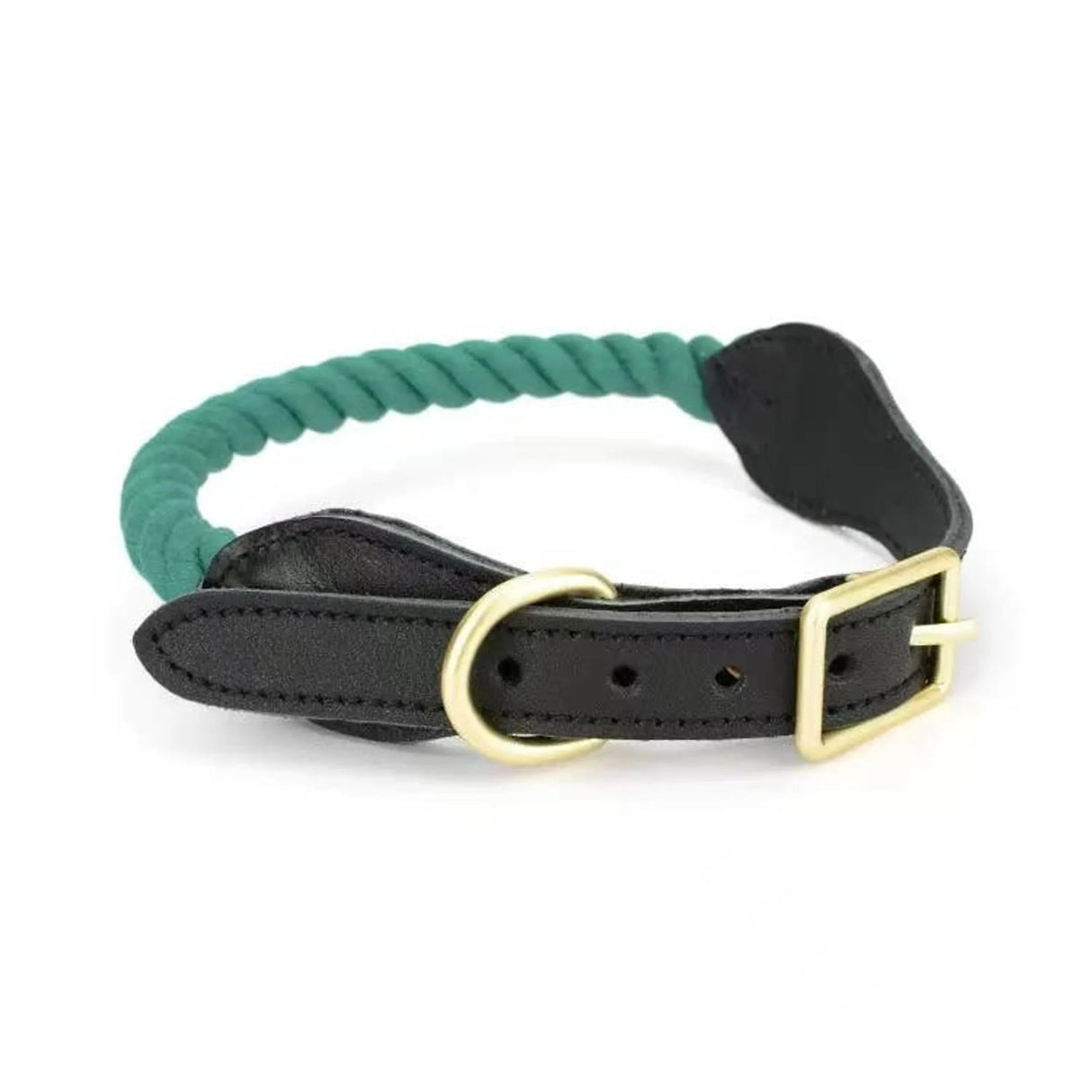Luxe Royal Pink Leather Rope Dog Collar With Brass Hardware | Dog Collars | pethousekh