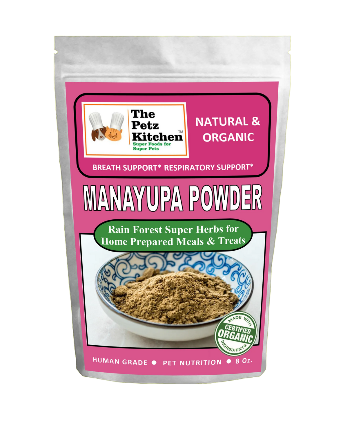 Manayupa Powder - Breath Support & Respiratory Support* The Petz Kitchen For Dogs & Cats* | Animal Vitamins & Supplements | pethousekh