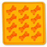 Messy Mutts Framed Silicone Dog Treat Making Mold Bone Shape Orange 10" x 10" | Feeding Accessories | pethousekh