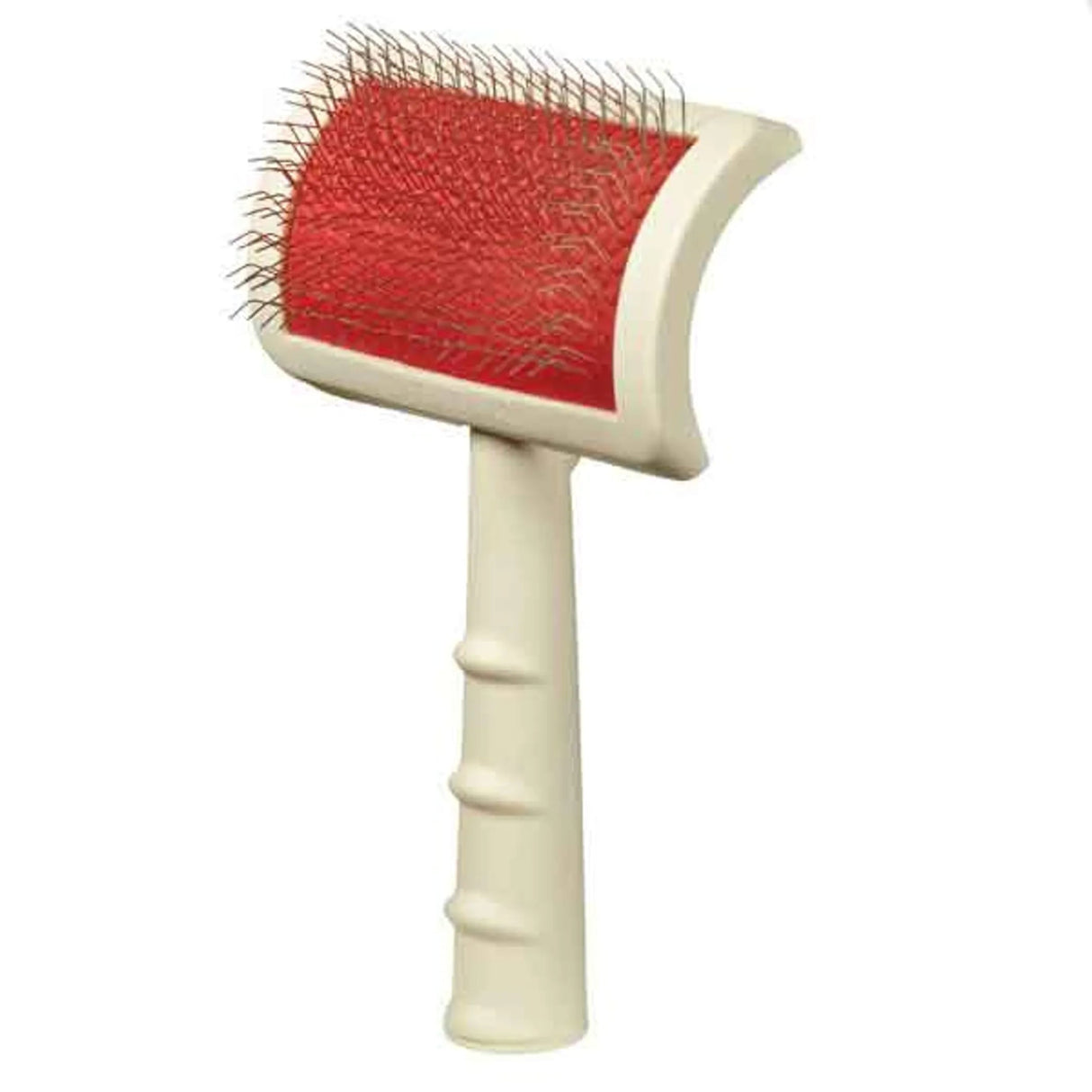 MG Universal Slicker Brush Large White Gentle Grooming | Tools | pethousekh