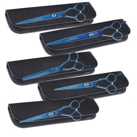 MGT 5200 Blue Titanium Shear Kit 5pc | Shears | pethousekh