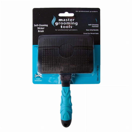 MGT Self - Cleaning Slicker Brush Large Blue Pet Tool | Tools | pethousekh