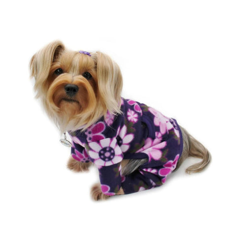 Midnight Garden Fleece Turtleneck Pajamas | Dog Clothes | pethousekh