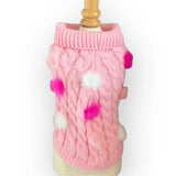 Mink Pom Knit Dog Sweater | Dog Clothes | pethousekh