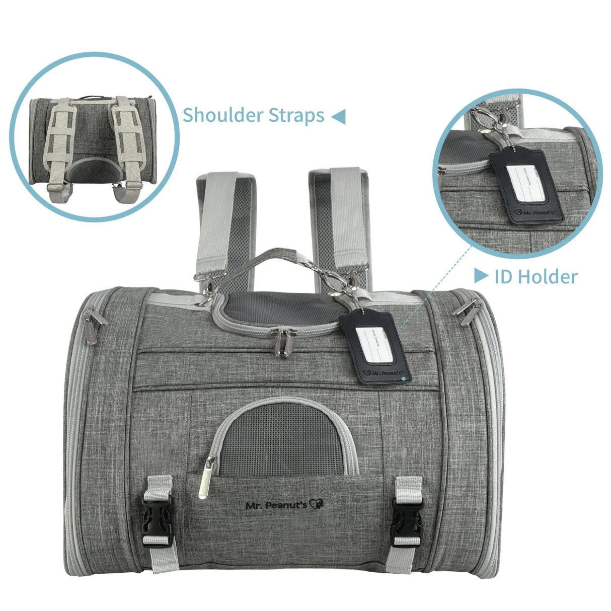Mr. Peanut's Monterey Convertible Backpack Pet Carrier For Travel | Pet Carriers | pethousekh