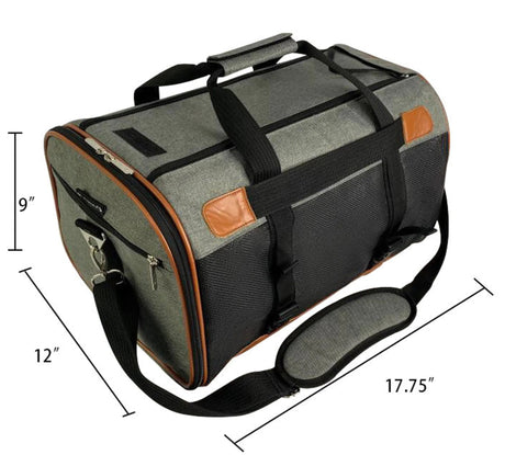 Mr. Peanut's Rhodium Series Mini Pet Carrier, 18x12x9 Inches | Pet Carriers | pethousekh