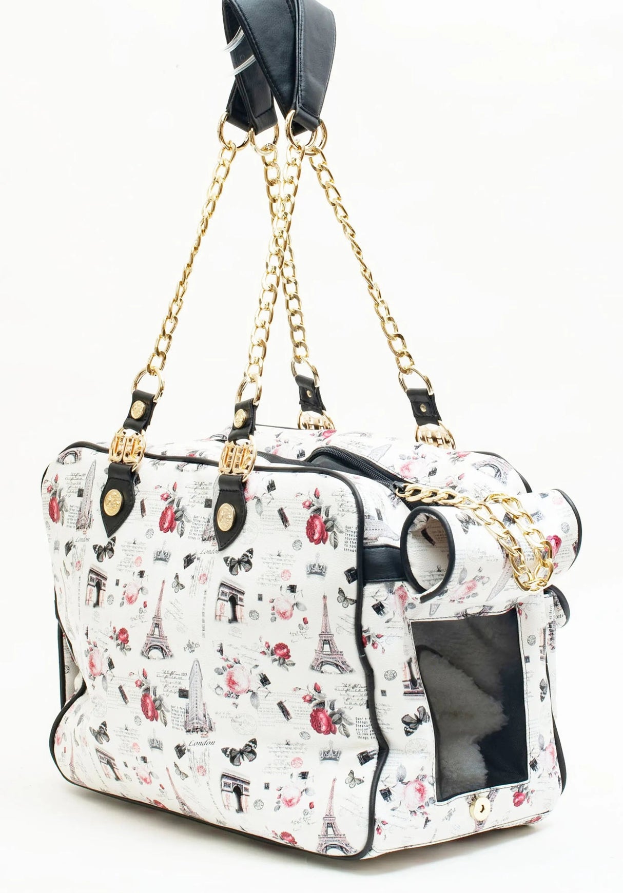 Parisian Large Vegan Leather Dog Carrier For Travel | Dog Clothes | pethousekh