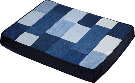 Patched Denim Dog Bed | Pet Beds | pethousekh