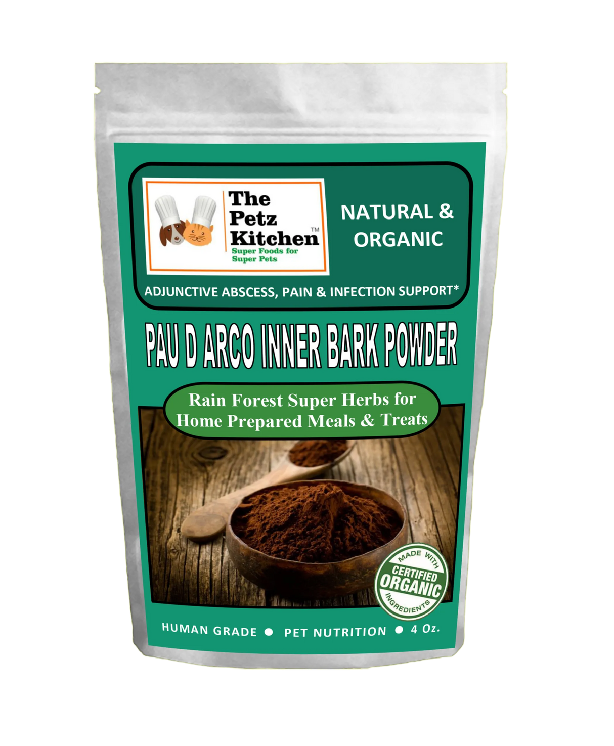 Pau D Arco Inner Bark - Adjunctive Abscess, Pain & Infection Support* The Petz Kitchen | Animal Vitamins & Supplements | pethousekh