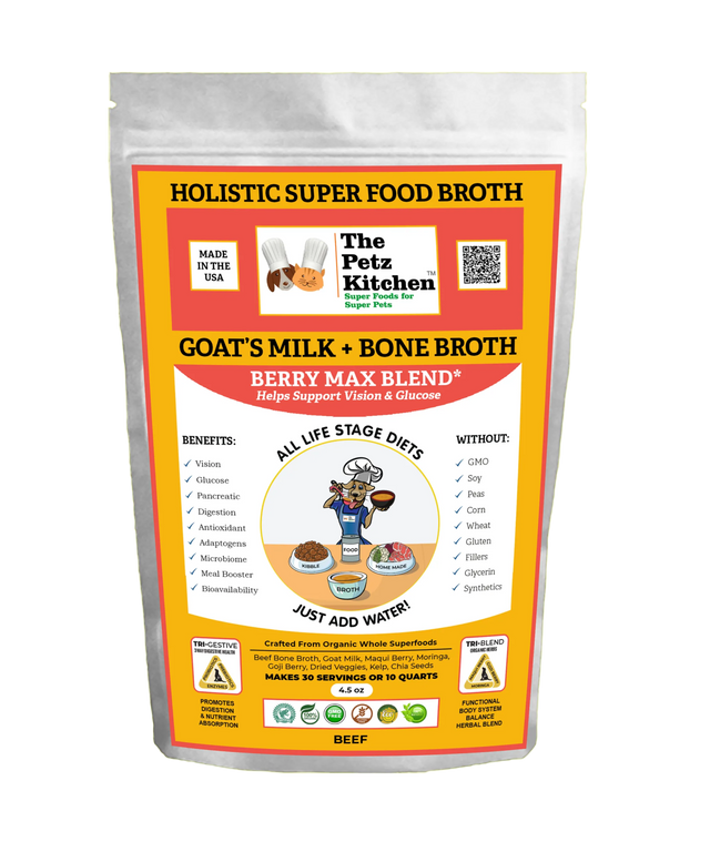 Petz Kitchen Goats Milk Bone Broth for Pets Antioxidant Support | Animal Vitamins & Supplements | pethousekh