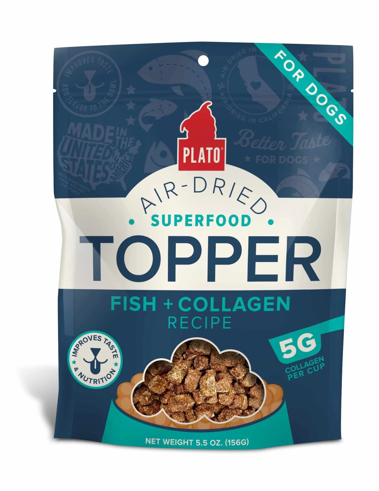 Plato Food Topper Fish & Collagen Recipe | Food Toppers | pethousekh