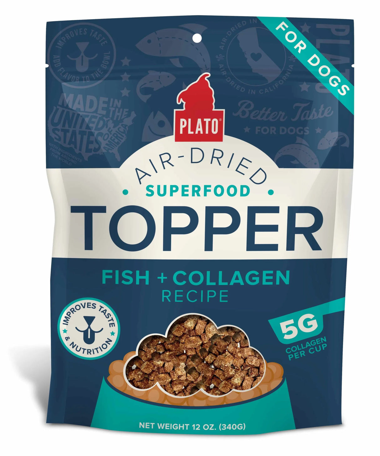 Plato Food Topper Fish & Collagen Recipe | Food Toppers | pethousekh