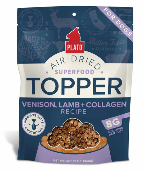 Plato Superfood Topper Venison Lamb Collagen for Dogs 12oz | Food Toppers | pethousekh