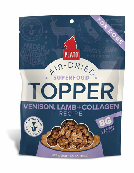 Plato Superfood Topper Venison Lamb Collagen for Dogs 12oz | Food Toppers | pethousekh