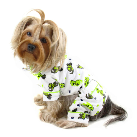 Playful Dinosaur Flannel Pajamas | Pajamas | pethousekh