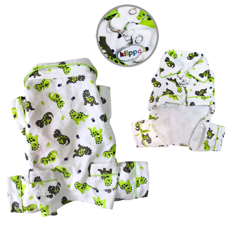 Playful Dinosaur Flannel Pajamas | Pajamas | pethousekh