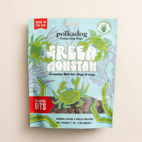 Polkadog Green Monstah Training Bits for Dogs, 7oz | Biscuits & Crunchy Treats | pethousekh