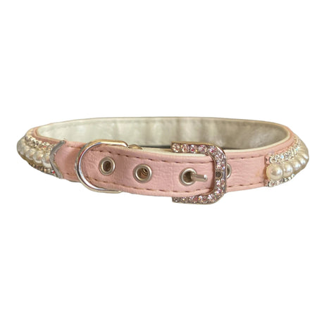 Pretty in Pink Pearl and Rhinestone Collar | Dog Collars | pethousekh