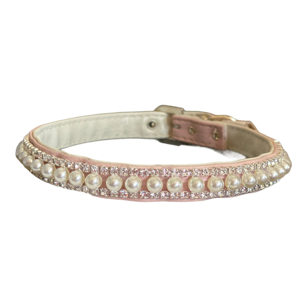 Pretty in Pink Pearl and Rhinestone Collar | Dog Collars | pethousekh