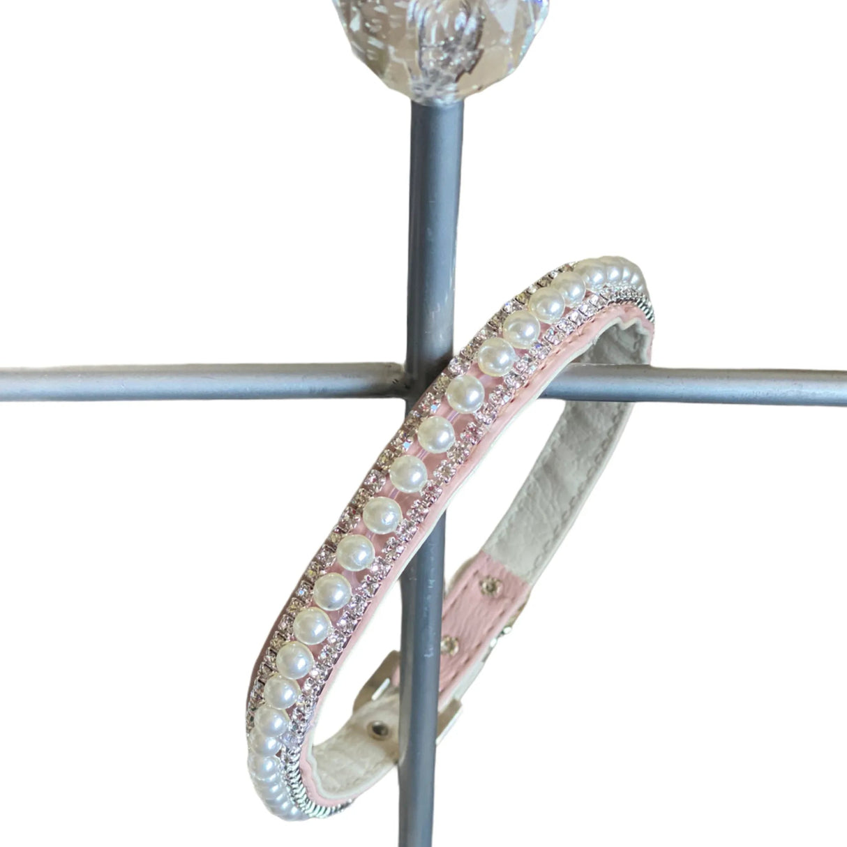 Pretty in Pink Pearl and Rhinestone Collar | Dog Collars | pethousekh